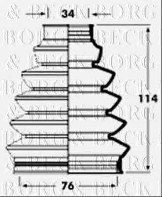 BORG & BECK bcb2352 -  Пыльник, приводной вал